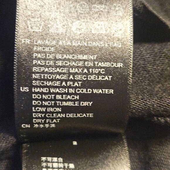 Sandro Paris Black Silk Linen  S Top Luxe Minimalist Parisian Chic Businesscore - Picture 9 of 11